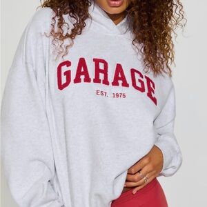 Garage Women's Light Gray Hoodie with Red Logo XXS/XS